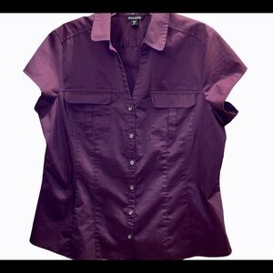 Purple XXL button up short sleeve shirt